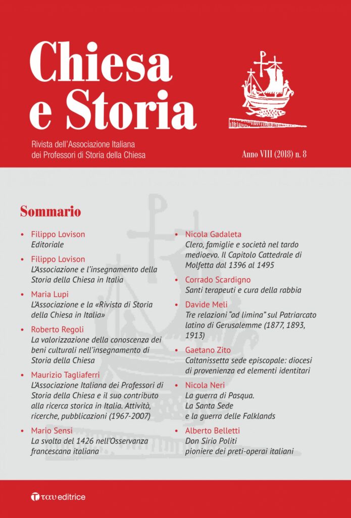 Chiesa e Storia 8.2018