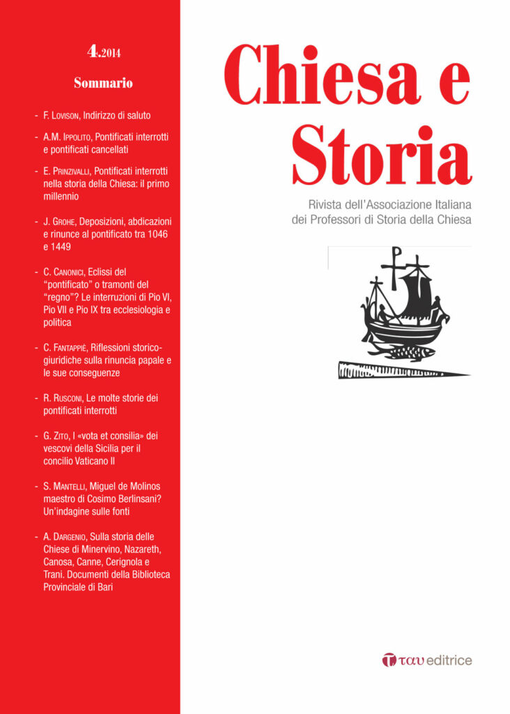 Chiesa e Storia 4.2014